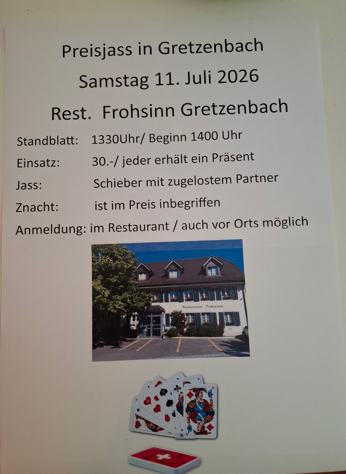 Preisjass in Gretzenbach