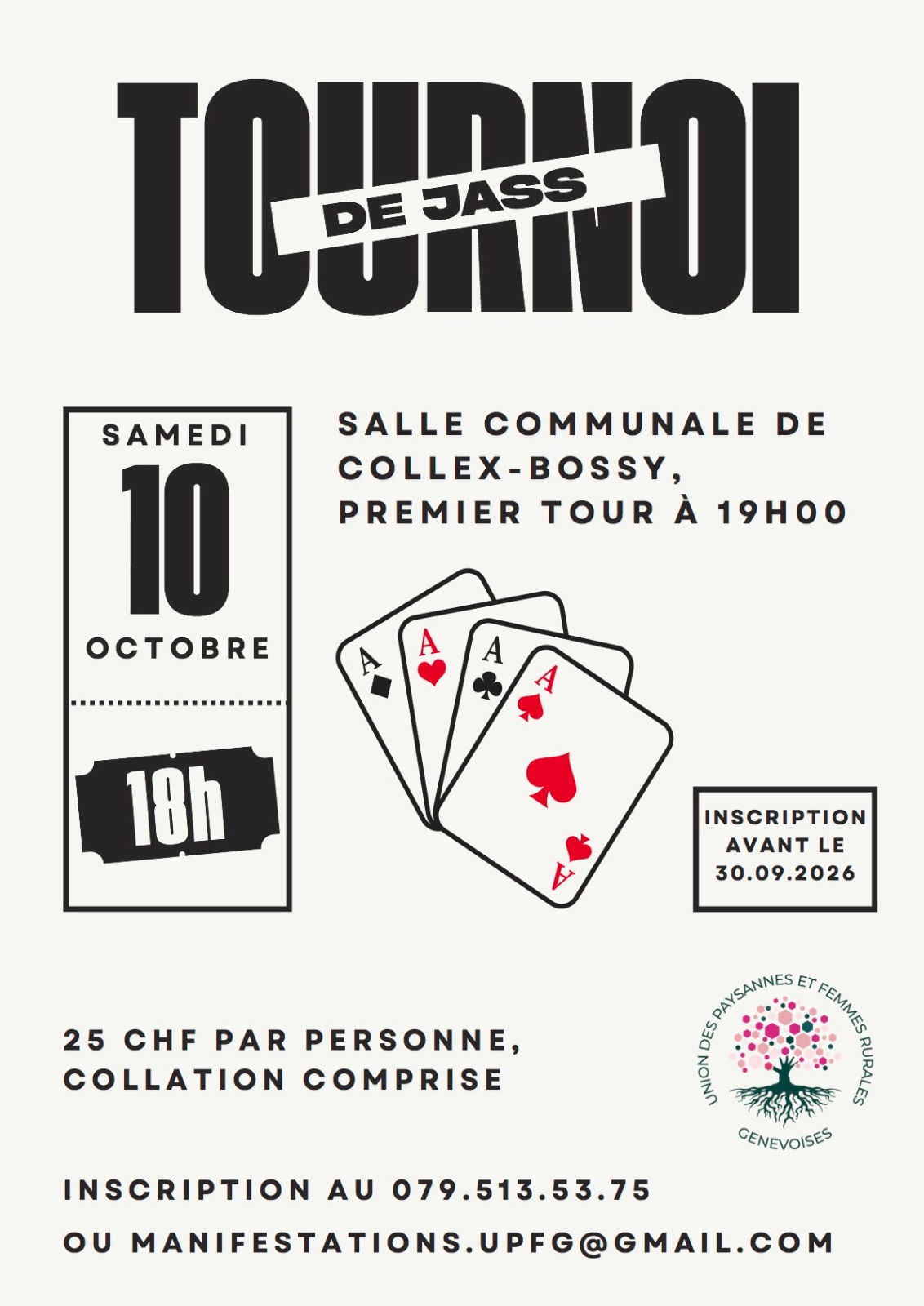 Tournoi de jass Collex-Bossy
