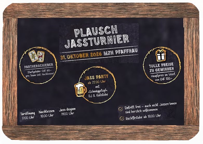 Plausch Jassturnier Pfaffnau